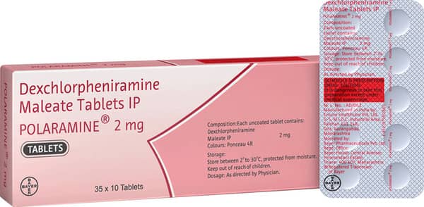 Polaramine 2mg Strip Of 10 Tablets