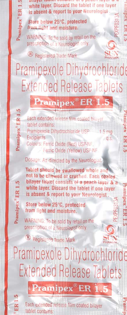 Primpex Generic Name Pramipex 1.5 MG Tablet (10): Uses, Side Effects, Price & Dosage | PharmEasy