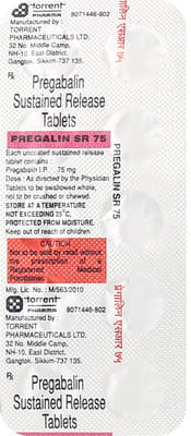 Pregalin Sr 75mg Strip Of 10 Tablets