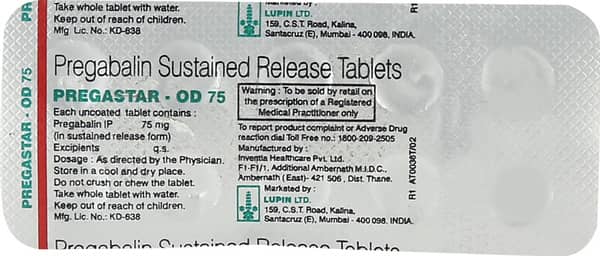 Pregastar Od 75mg Tablet