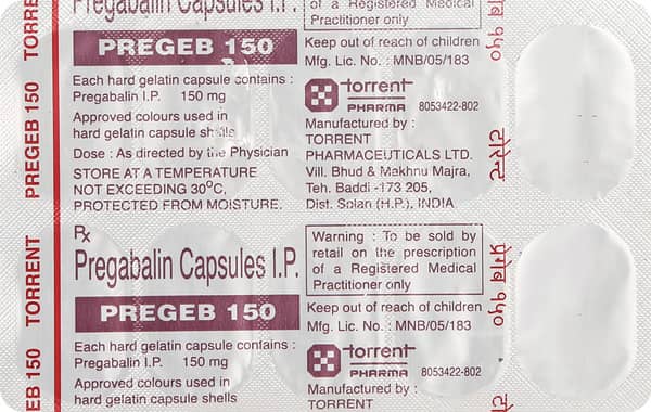 Pregeb 150mg Strip Of 10 Capsules