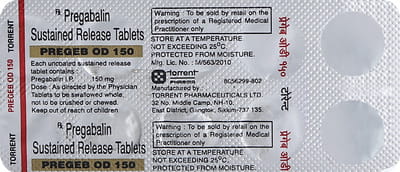 Pregeb Od 150mg Strip Of 10 Tablets