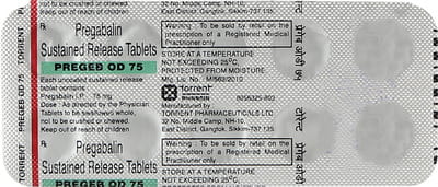 Pregeb Od 75mg Strip Of 10 Tablets