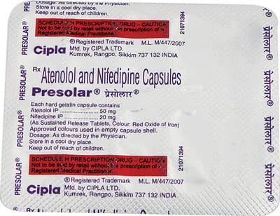 Presolar Strip Of 10 Capsules