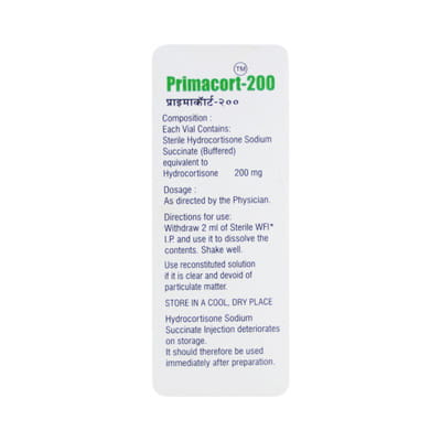 Primacort 200mg Dry Vial Of 1 Powder For Injection