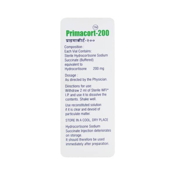 Primacort 200mg Dry Vial Of 1 Powder For Injection