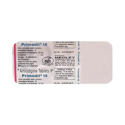 Primodil 10mg Strip Of 10 Tablets