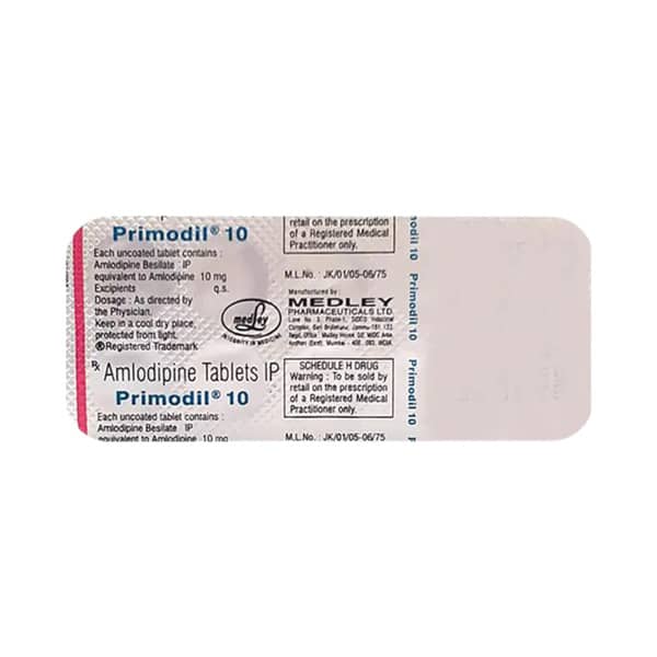 Primodil 10Mg Strip Of 10 Tablets