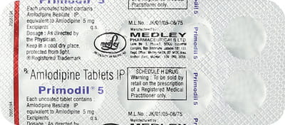 Primodil 5mg Strip Of 10 Tablets