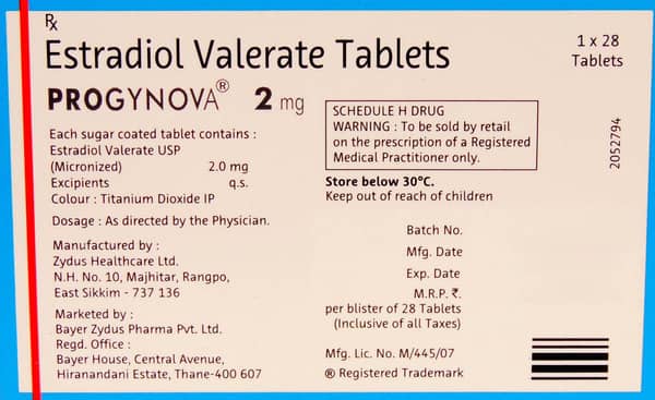 प्रोगीनोवा 2एमजी टैबलेट