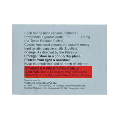 Prolol Tr 40mg Strip Of 10 Capsules