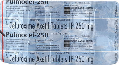 Pulmocef 250mg Strip Of 10 Tablets