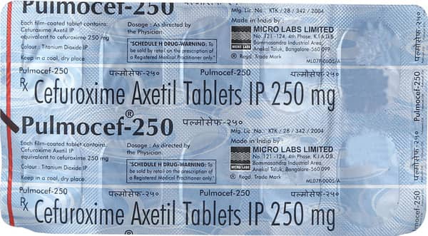 Pulmocef 250mg Strip Of 10 Tablets
