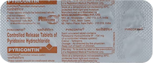 Pyricontin 100mg Strip Of 10 Tablets