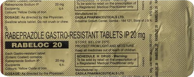 Rabeloc 20mg Strip Of 10 Tablets