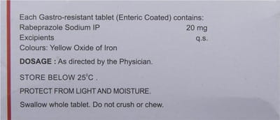 Rabeloc 20mg Strip Of 10 Tablets