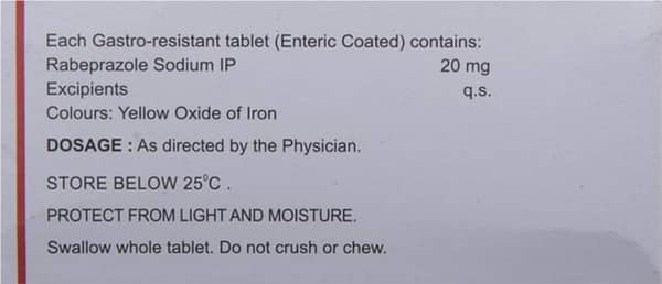 Rabeloc 20mg Strip Of 10 Tablets
