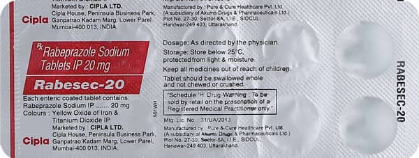 रैबेसेक 20 टैबलेट