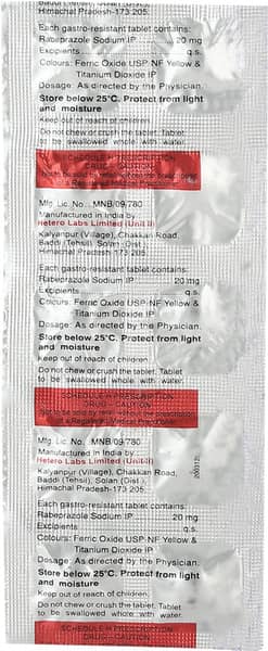 Rabez 20mg Strip Of 10 Tablets