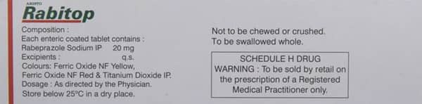 Rabitop 20mg Strip Of 10 Tablets