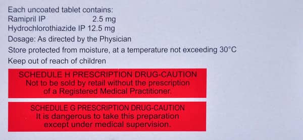 Ramcor H 2.5mg Strip Of 10 Tablets