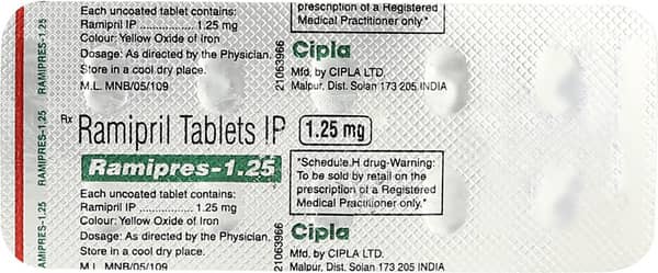 Ramipres 1.25mg Strip Of 10 Tablets