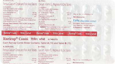 Raricap Combi Strip Of 30 Tablets