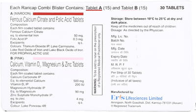 Raricap Combi Strip Of 30 Tablets