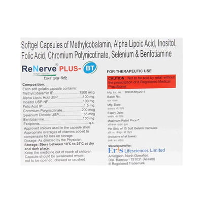Renerve Plus Bt C Strip Of 10 Capsules