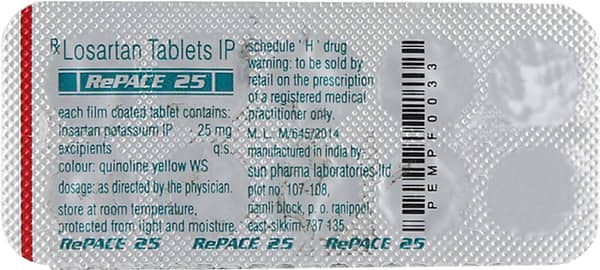 Repace 25mg Strip Of 10 Tablets
