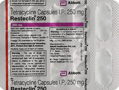 Resteclin 250mg Strip Of 10 Capsules