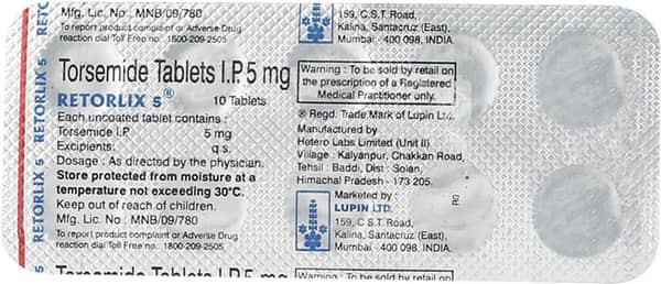 Retorlix 5mg Strip Of 10 Tablets