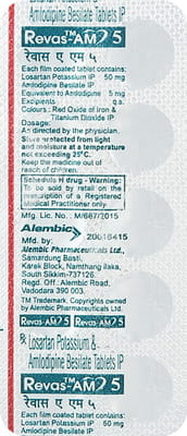 Revas Am 5mg Strip Of 10 Tablets
