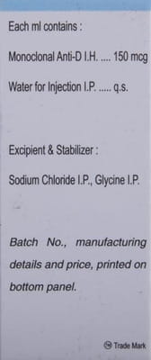 Rhoclone 150mcg Dry Vial Of 1 Powder For Injection