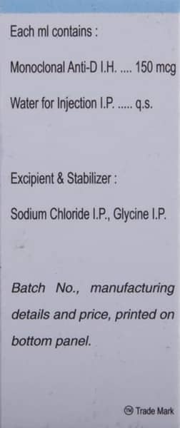 Rhoclone 150mcg Powder For Injection