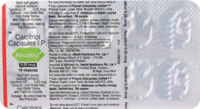 Rocaltrol 0.25mcg Strip Of 10 Capsules