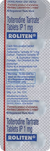 Roliten 1mg Strip Of 10 Tablets