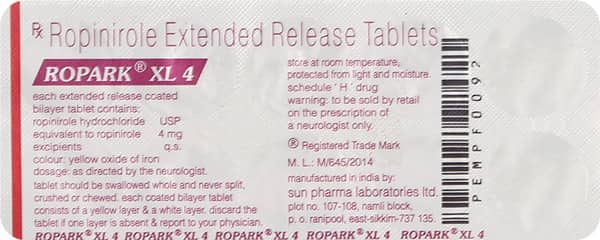 Ropark Xl 4mg Strip Of 10 Tablets