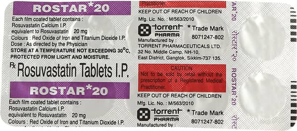Rostar 20mg Strip Of 10 Tablets