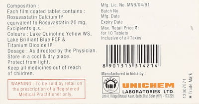 Rostar 20mg Strip Of 10 Tablets