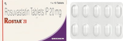 Rostar 20mg Strip Of 10 Tablets