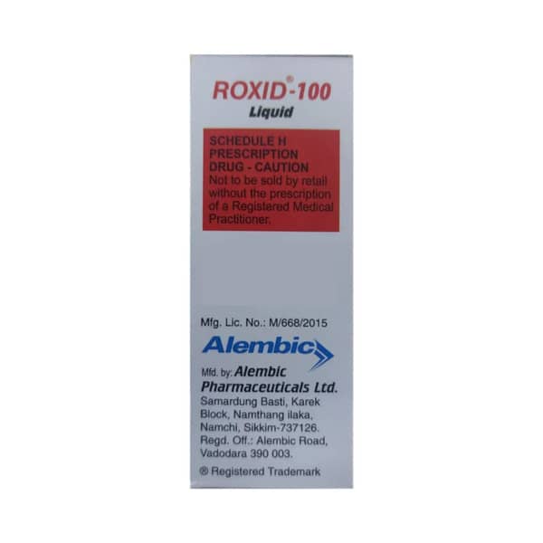 Roxid 100mg Mint Flavour Bottle Of 30ml Oral Liquid