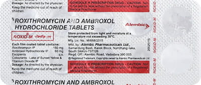 Roxid M Strip Of 10 Tablets