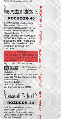 Rozucor 40mg Strip Of 10 Tablets