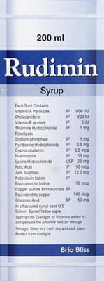 Rudimin Bottle Of 200ml Syrup