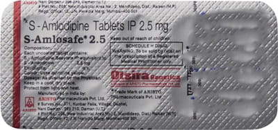 S Amlosafe 2.5mg Strip Of 10 Tablets