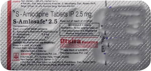 S Amlosafe 2.5mg Strip Of 10 Tablets