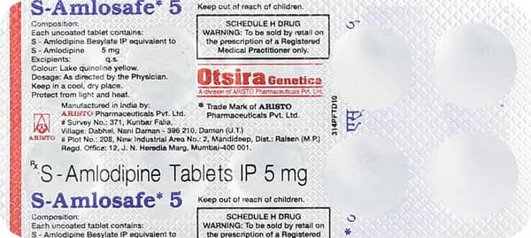 S Amlosafe 5mg Strip Of 10 Tablets