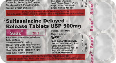 Saaz 500mg Strip Of 10 Tablets