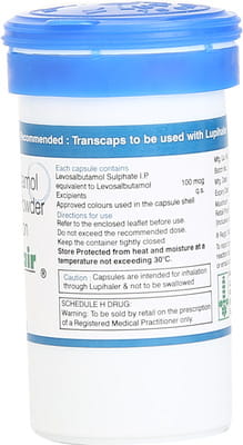 Salbair 100mcg Bottle Of 30 Transcaps